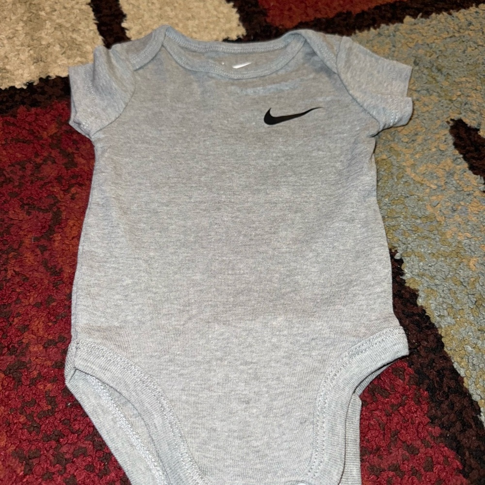 Nike Black and Gray Baby Bodysuit